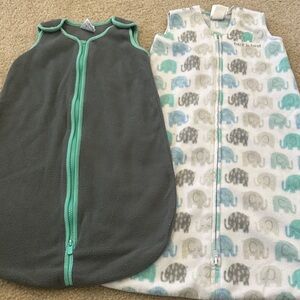 Size Small 0-6 months fleece sleep sacks